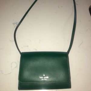 Kate Spade Forest Green Leather Crossbody